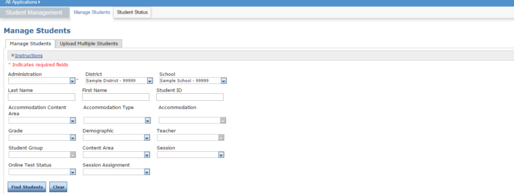 DRC BEACON Manage Students